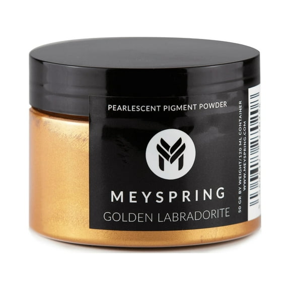 MEYSPRING Mica Pigment Powder for Epoxy Resin Art Golden Labradorite 50 gm