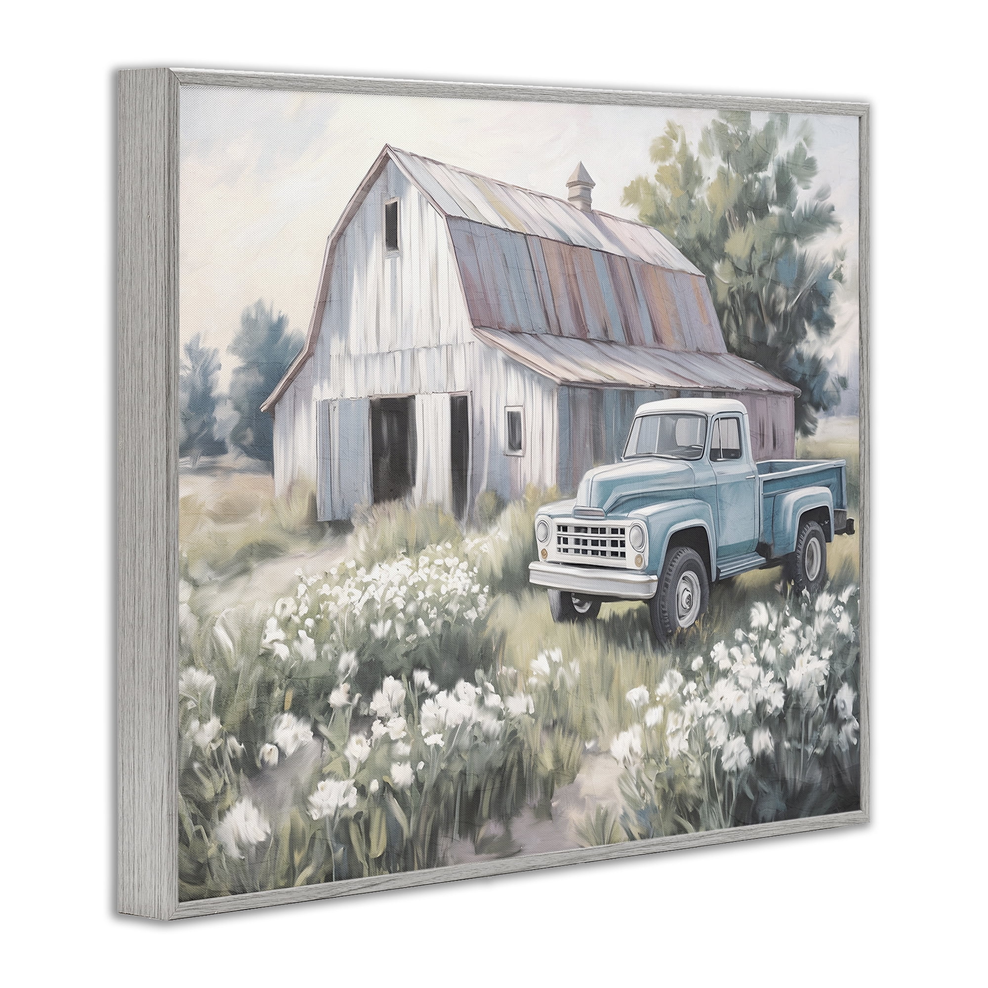 Stupell Industries Pastoral Farm Dreams Gray Framed Giclee Art, design by Kim Allen