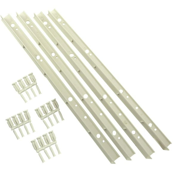 2 Pack 16" White ABS Shelf Back Supports