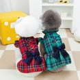 thumbnail image 5 of Adorable Pet Clothes for Cats & Small Dogs - Charming Spring & Autumn Wear Plaid Traction Skirt, 5 of 7