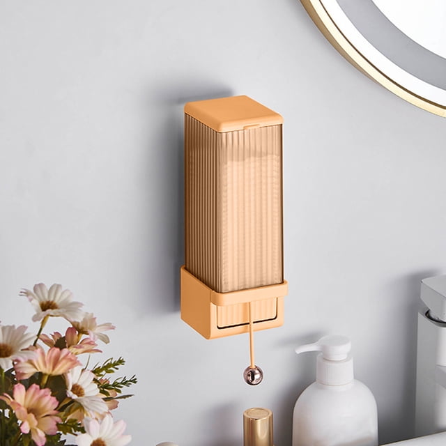 VBXOAE Wall Mounted Cosmetic Cotton Storage Box Pull Down Proof Makeup Remover Organizer with 55 Pads Included Convenient Hygienic Dispense System