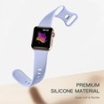 thumbnail image 4 of Paquete de 6 bandas compatibles con Apple Watch Band 40 mm, 38 mm, 44 mm, 42 mm, 41 mm, 45 mm, mujeres y hombres, pulseras de repuesto de correa deportiva impermeable de silicona suave para, 4 of 5