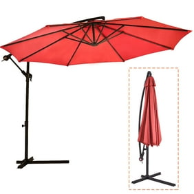 Mainstays 10 Steel Offset Patio Umbrella Navy Walmart Com