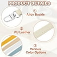 thumbnail image 3 of Uxcell 2 Pcs Metal PU Leather Purse Handle Strap Replacement for DIY Women Clutch Bag Handbags Beige 13 inch, 3 of 7