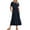 Blue, variant on Valcatch Women Summer Casual Short Sleeve Crewneck A line Swing Flowy Tiered Shirt Maxi Beach Long Dress Outfits