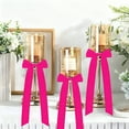 thumbnail image 5 of chaungfeng 12 Pcs Hot Pink Velvet Bows with Twist Tie, 3.15 x 13 Inch Pre-Tied Vintage Ribbon Bows for Wine Bottle Candle Gift Wrapping Wedding Valentine's Day Cake Brithday Party, 5 of 6
