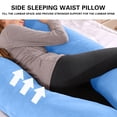 thumbnail image 6 of UNLLLL U shaped Maternity Pillow Cover, 1 Pc Washable Removable Pillowcase, Soft Skin Friendly Crystal Velvet, Without Pillow Filling, for Pregnant Women (59.06x31.50 Ins, Blue), 6 of 10
