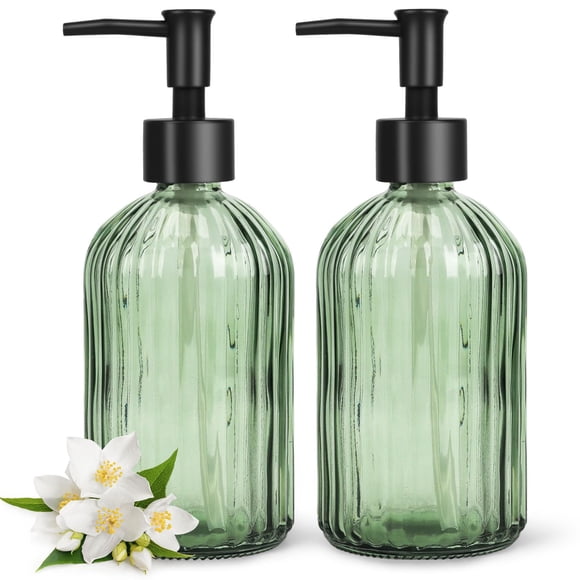 Dispensador de jabón Topsky, 2 unidades, vidrio, 400 ml, para cocina y baño