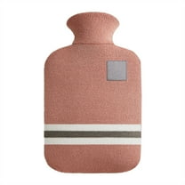 MOQIN Large Hot Water Bottle with Knitted Cover, 2L Large Capacity Hot Water Bag with Removable and Washable Soft Cover for Pain Relief Hot Bag Pack for Menstrual Cramps,Gift for Women, Men, Kids