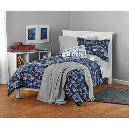 Your Zone Fire Truck Comforter Set Walmart Com