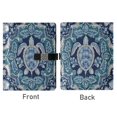 thumbnail image 2 of Leather Notebook with Pen Holder Writing Notepad Includes 100 Pages Lined Journal Dark Teal Turtle Pattern, 2 of 6