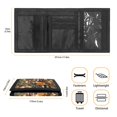 thumbnail image 6 of CHAQLIN Elastic Polyester Trifold Card Wallet with Thin Portable Children's Money Wallets for Outdoor, Vintage American Flag with Whitetail Deer & Camo Leaf Pattern Children's Wallet, 6 of 7