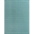 thumbnail image 2 of Rugs.com Outdoor Lattice Collection Rug – 9' x 12' Teal Flatweave Rug Perfect For Living Rooms, Large Dining Rooms, Open Floorplans, 2 of 8