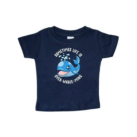

Inktastic Whale Life Overwhelming Joke Gift Baby Boy or Baby Girl T-Shirt