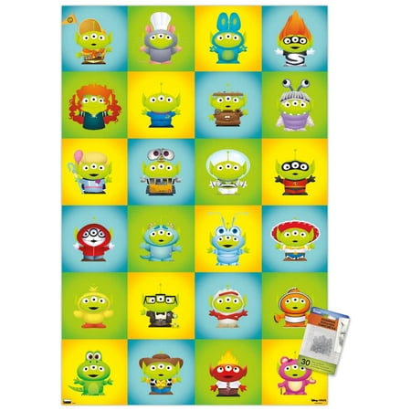 Disney Pixar - Aliens Group Wall Poster with Pushpins, 22.375" x 34"