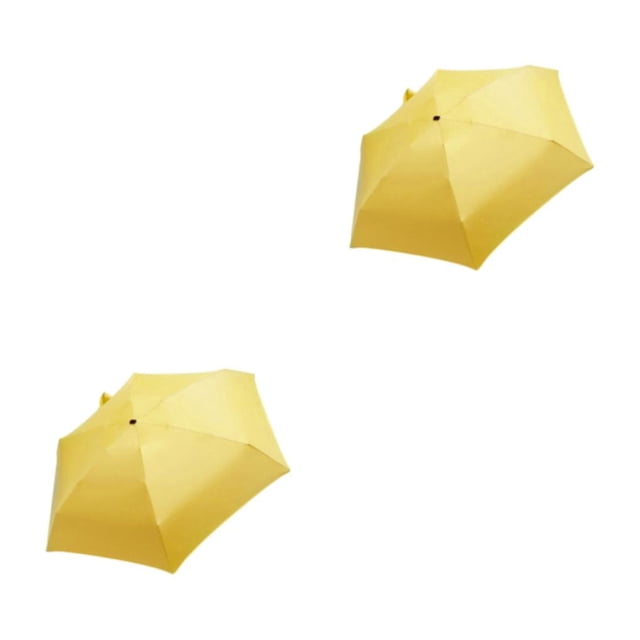 Redempat Breathable Umbrella For Outdoor Activities And Sun Protection Folding Sun Umbrellas Rainproof Umbrellas Easy To Storage yellow 2Set