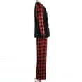 thumbnail image 2 of Kmbangi Christmas Family Pajamas Set, Plaid Letter Print Tops+Pants/Romper, 2 of 8