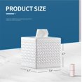thumbnail image 4 of Rawiri Caja de pañuelos cuadrada, actualización 99% compatible de tamaño grande, moderno soporte para caja de pañuelos para servilletas de papel facial, organizador dispensador de hojas de secador de, 4 of 7