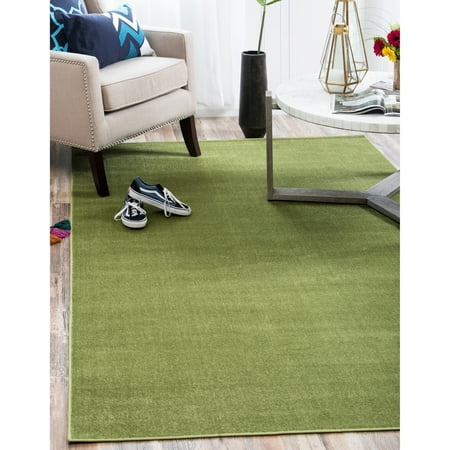 Contemporary Green Indoor Rugs - Unique Loom Solid Williamsburg Rug