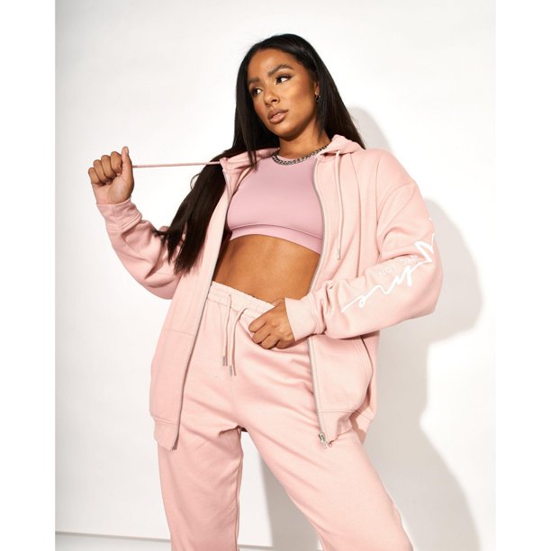 NVME - Sudadera con Cremallera Cosetta para Mujer (Rosa Dusty)
