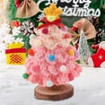 thumbnail image 6 of hulanddfd Mini Christmas Tree - 5.9" Knitting Crochet Christmas Tree, Artificial Faux Tree with Wooden Base Tree Cute Hanging Ornaments for Home Office Decor and Xmas Tree Wreath, 6 of 7