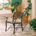 thumbnail image 7 of MEETWARM 2 Piece Patio Dining Chairs, Outdoor All-Weather Cast Aluminum Chairs, Patio Bistro Dining Chair Set of 2 for Garden Deck Backyard, Lattice Weave Design, 7 of 7