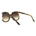 thumbnail image 3 of Womens Oversized Sunglasses Unique Open Cut Frame UV 400 Tortoise, Brown, 3 of 4