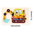 thumbnail image 2 of Linnome Wooden Number Puzzle Educational Math Plaything Logical Thinking Board for Developing Motor Skills, 2 of 6