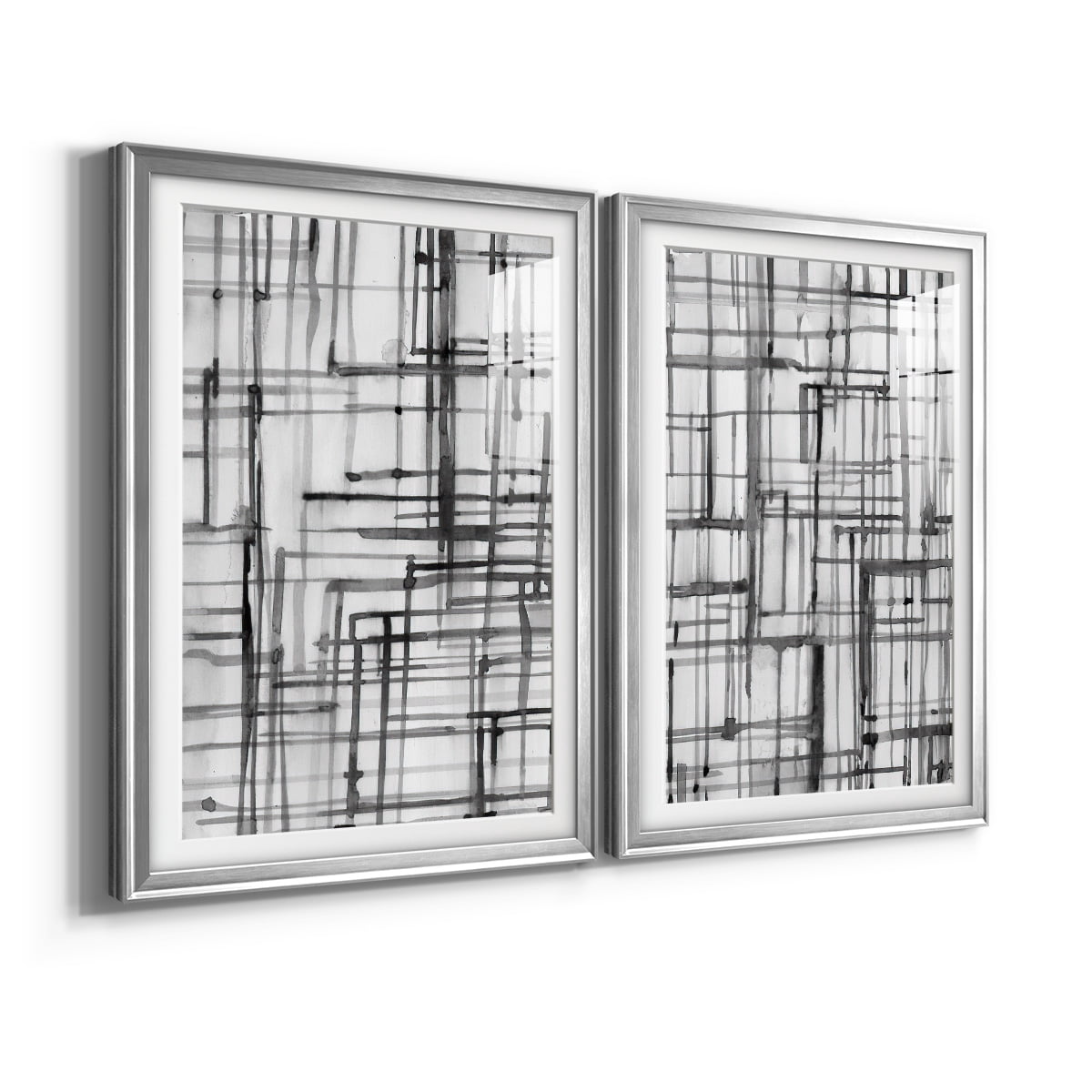 Wexford Home Line Meditation I Premium Framed Print, 18.5" x 24.5" - Ready to Hang, Silver (Set of 2)