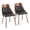 Multi-color, variant on LumiSource Walnut Wood, Brown PU Anabelle Chair (Set of 2)