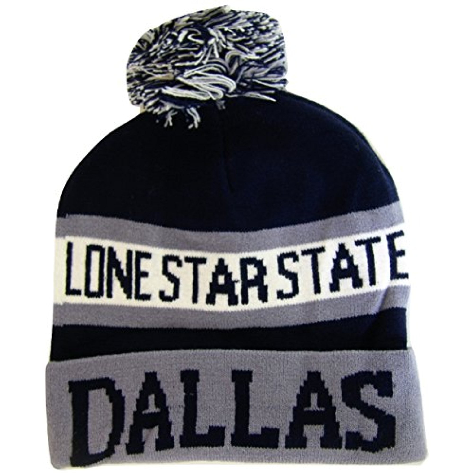 Dallas Adult Pom Pom Beanie Winter Knit Hat NEW! 