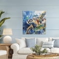 thumbnail image 2 of Stupell Industries Watercolor Splatter Sea Turtle Canvas Wall Art, design by Creative Studio, 36 x 36, 2 of 7