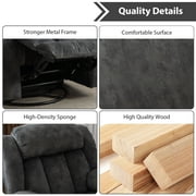 Bonzy Home Massage Swivel Recliner Chair with Heat and Vibration Manual Rocker Recliner, Gray