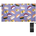 thumbnail image 2 of Coolnut Sushi in Purple Beach Towel Quick Dry Absorbent Bath Towels Sandproof Lightweight Towel for Gym Yoga Sports Swimming - 31x71in Washcloth Gift, 2 of 7