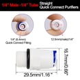 thumbnail image 2 of Conector de tubo de purificador de agua de conexión rápida de 1/4" macho - 1/4" OD para sistema de ósmosis inversa, 10 piezas, 2 of 7