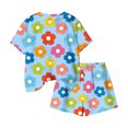 thumbnail image 5 of Cethrio Girls Summer Outfit Sets 2 Piece, Short Sleeve Crew Neck Casual Kids' Clothing Sets Blue Size 9-10 T, 5 of 5