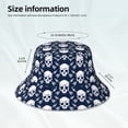 thumbnail image 4 of Daiia white arrow Skull Pattern Bucket Hat - Trendy Cotton Sun Hat for Beach, Golf, Fishing - Fun Outdoor Vacation Boonie for Men and Women, 4 of 9
