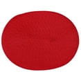 thumbnail image 2 of Venice Collections London Woven Spiral Table Placemats 16.9 X 13 Inches Oval Set of 4 Non-Slip Dining & Kitchen Table Mats Scarlet Red, 2 of 2