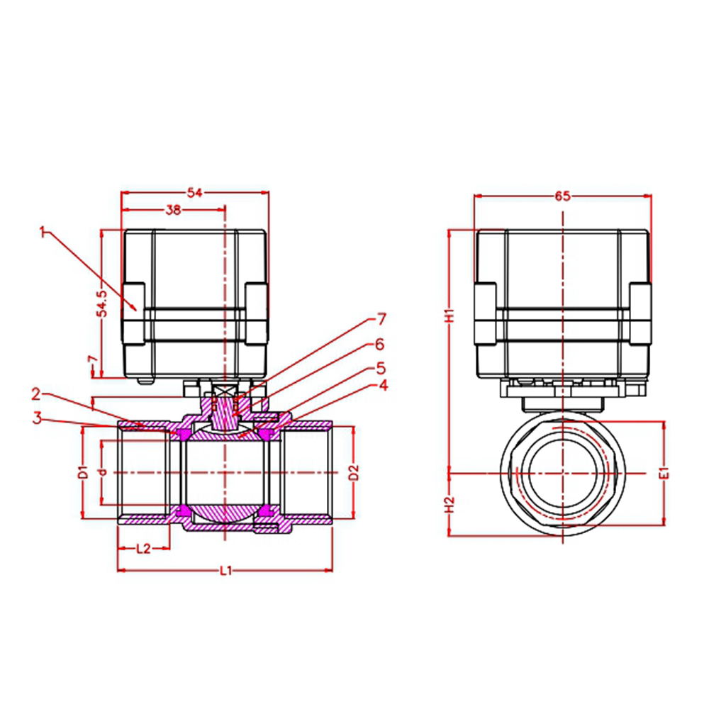 Dn25 1 Two Wires Control Normally Open Electric Ball Valveac110 230v Brass Motorized Ball 1086