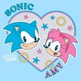 thumbnail image 2 of Men's Sonic the Hedgehog Retro Couple Heart  Graphic T-Shirt, 2 of 4