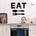 thumbnail image 4 of Uanit Set of EAT Sign, Fork and Spoon Wall Decor, Rustic Wood Eat Decoration, Cute Eat Letters for Kitchen and Home, Decorative Hanging Wooden Letters, Country Wall Art for Dining Room (Black), 4 of 6
