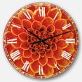 thumbnail image 1 of DesignArt Horloge Murale Grande Design Fleur Orange Abstraite, 1 of 2