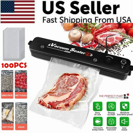 Vacuum Sealer Machine Seal A Meal Food Saver Automatic System With 10 Seal Bag