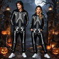 thumbnail image 5 of Skeleton Onesie Adult, Halloween Costumes for Couples, Halloween Costumes, Adult Men & Women Skeleton Halloween Costume Unisex Skeleton Jumpsuit Pajamas Onesie Cozy One Piece Cosplay Party 2026, 5 of 5