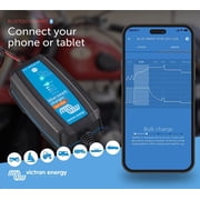 9 Blue and Black Victron IP65 Smart Charger - 15 Amps