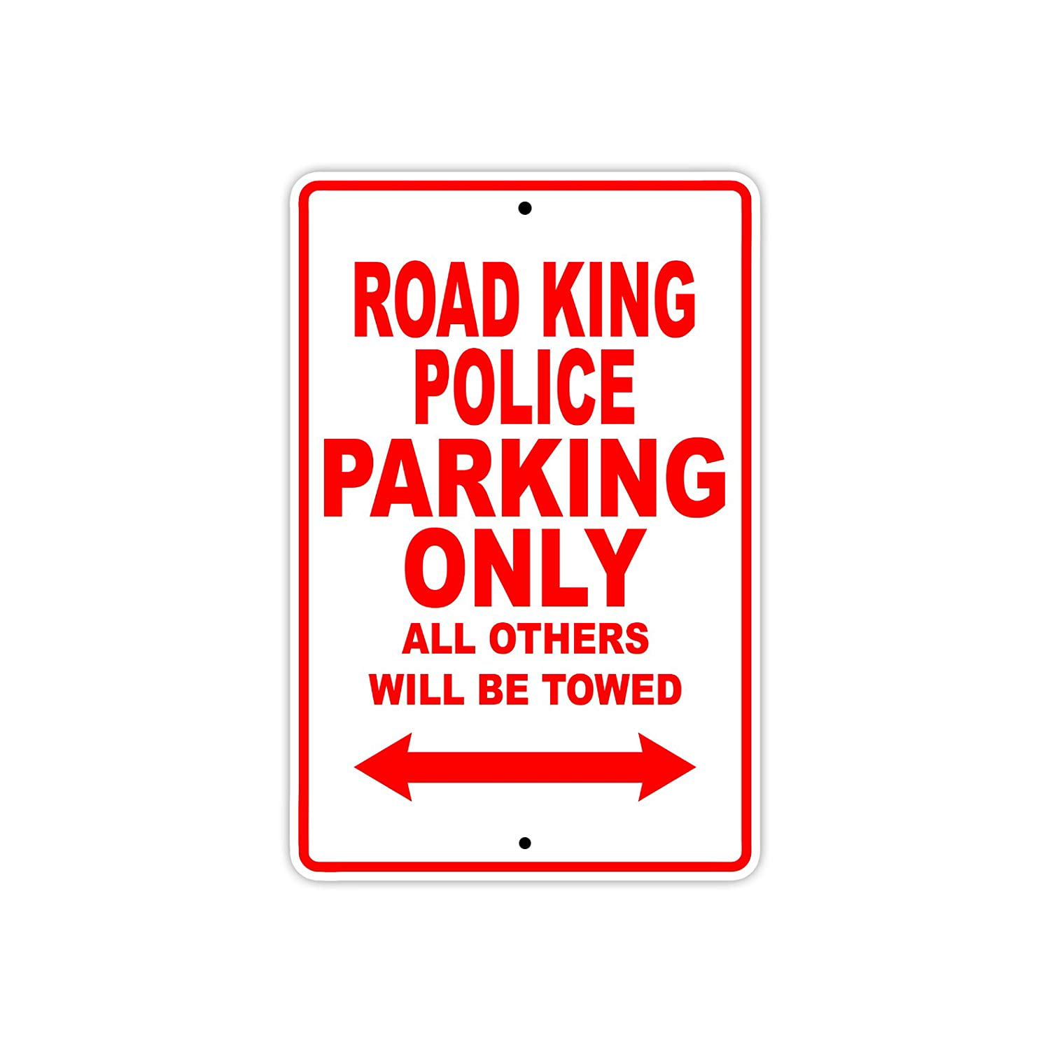 ROAD KING POLICE Parking Only Motorcycle Bike Aluminum Sign 