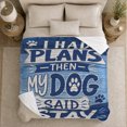 thumbnail image 5 of Dog Dad, Playful Pet Portrait Pattern, Warm Flannel Blanket for Living Room and Reading Nook with Detailed Artwork, Dog Lovers Father's Day Gift, Pet Lover Home Decor, 5 of 9