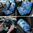 thumbnail image 2 of Jeiento Cute Dolphin Car Seat Cover Full Set of 13 Steering Wheel Cover Seatbelt Pad Armrest Cover Cushion Coasters Key Chain for SUV Van Truck, Blue Automobile Accessory Decor Interior Sets, 2 of 8