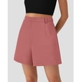 thumbnail image 3 of Shorts PRETTYGARDEN Verano 2025 Tiro Alto Pierna Ancha Rosa Talla L, 3 of 5