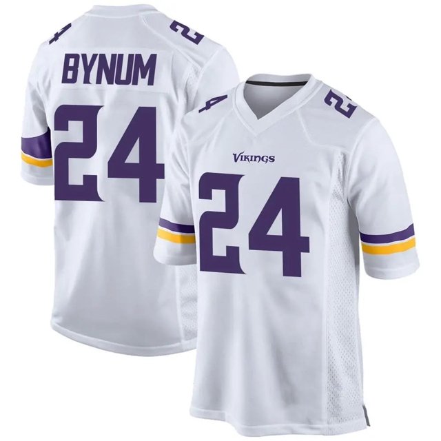 Men's Minnesota Bynum 24 White Player Game Stitched T-shirts Performance Top, Small